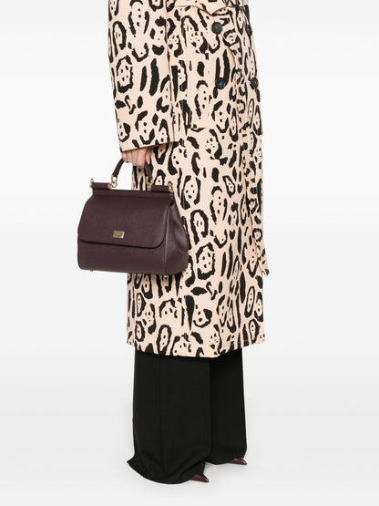 Dolce &amp; Gabbana Large Sicily Leather Handbag Purple