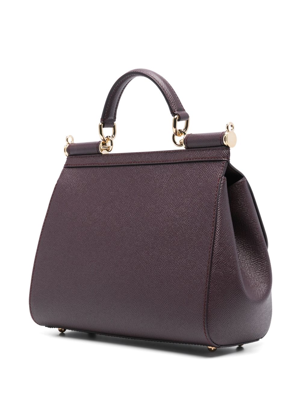 Dolce &amp; Gabbana Large Sicily Leather Handbag Purple