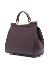 Dolce & Gabbana Large Sicily Leather Handbag Purple