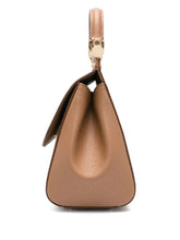 Dolce & Gabbana Large Sicily Leather Top Handle Bag Brown