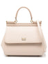Dolce & Gabbana Medium Sicily Leather Top Handle Bag Powder