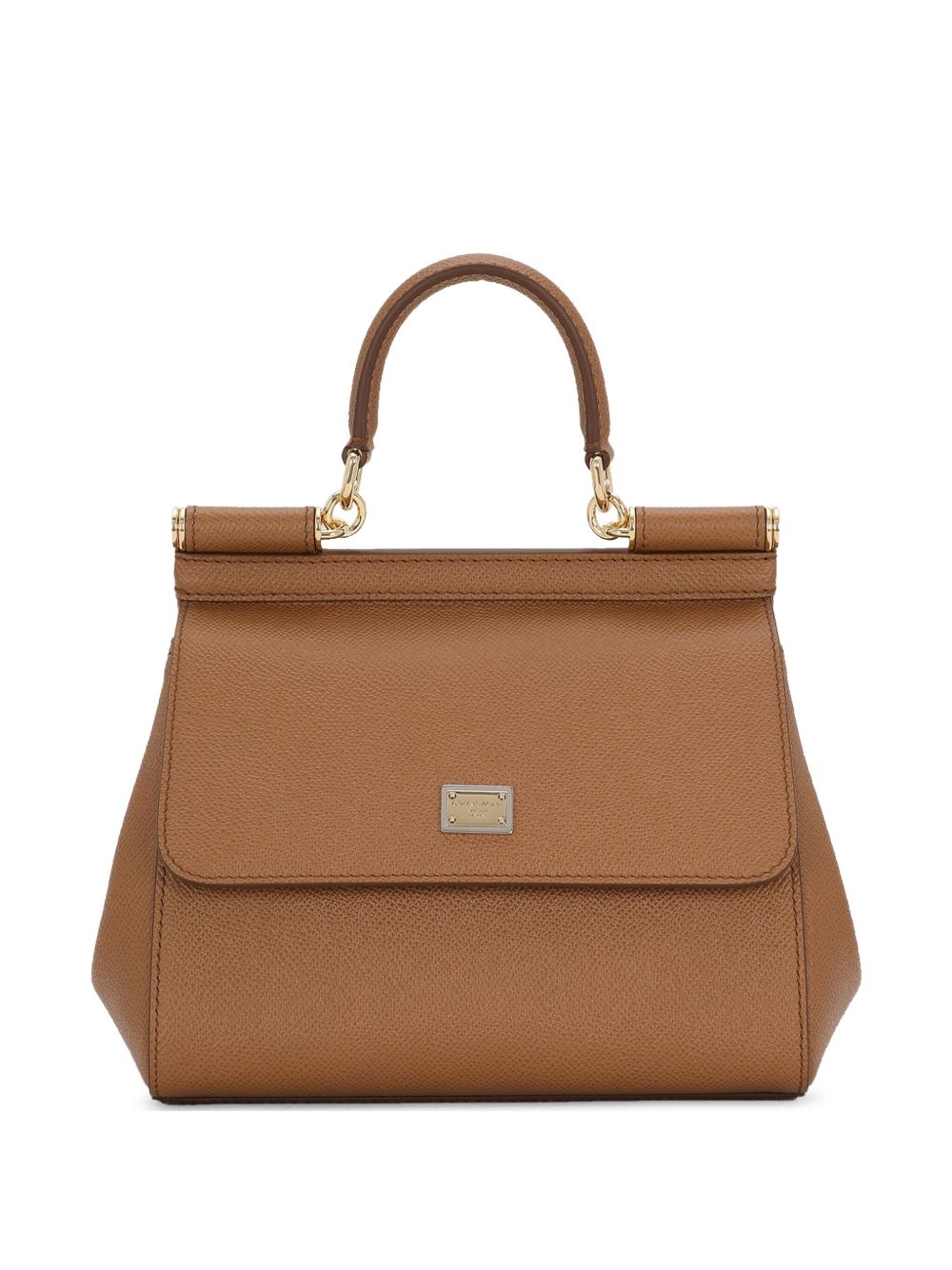 Dolce &amp; Gabbana Sicily Medium Leather Handbag Brown
