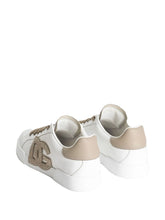 Dolce & Gabbana Portofino Leather Sneakers Dove Grey