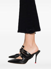 Balenciaga Flared Ruffled-Trim Capri Trousers Black Black