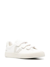 Veja Recife Panelled Leather Velcro Sneakers Silver