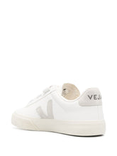 Veja Recife Panelled Leather Velcro Sneakers Silver