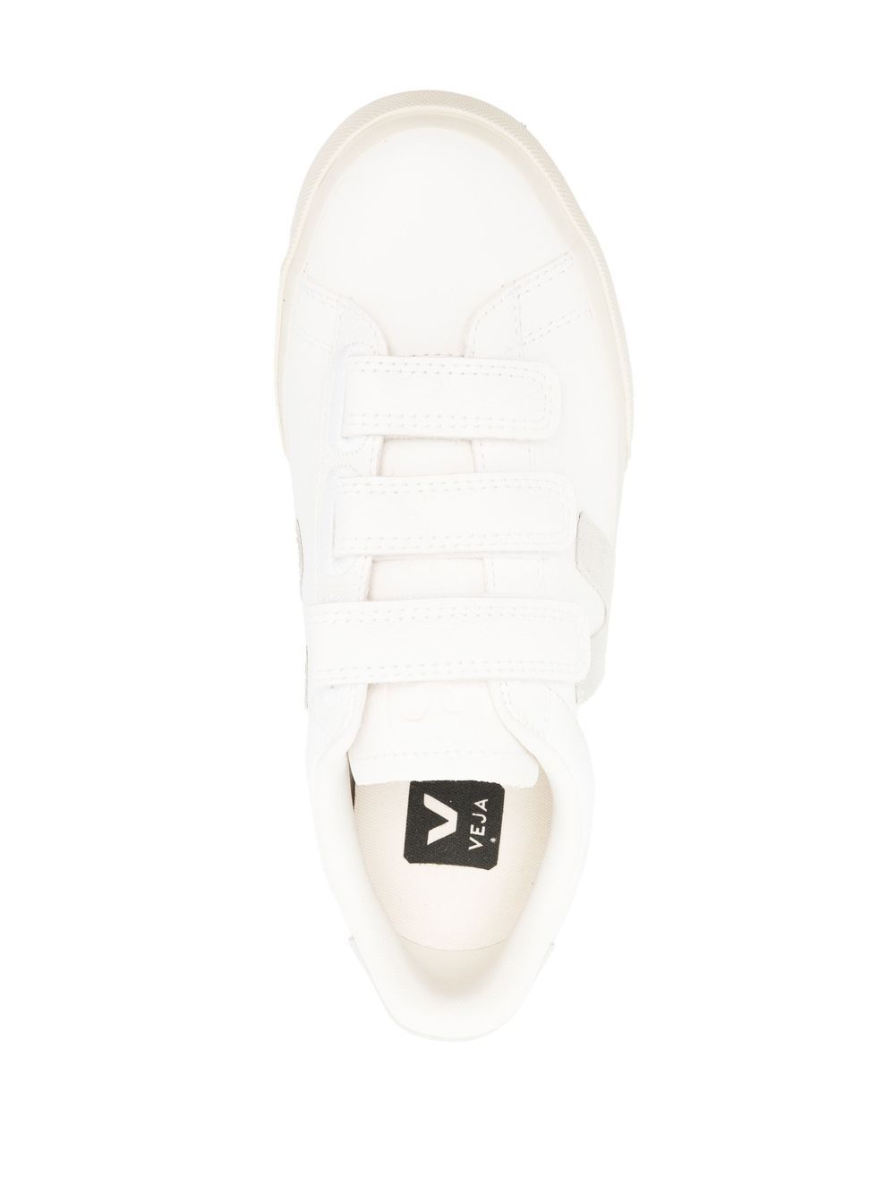 Veja Recife Panelled Leather Velcro Sneakers Silver