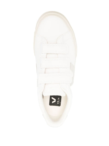 Veja Recife Panelled Leather Velcro Sneakers Silver
