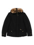 Woolrich Long Belted Shell Down Coat Black Black