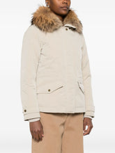 Woolrich Fur-Trimmed Hooded Down Jacket Beige Beige