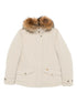 Woolrich Fur-Trimmed Hooded Down Jacket Beige Beige