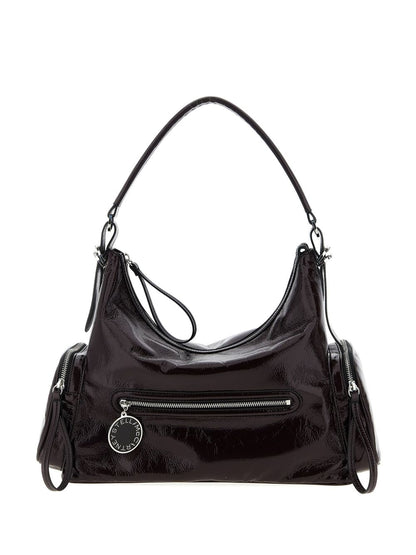 Stella McCartney Dartmood Shiny-Finish Shoulder Bag Brown