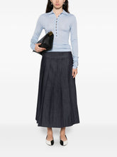 JACQUEMUS Le Polo Merino Long-Sleeved Wool Polo Shirt Clear Blue