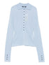 JACQUEMUS Merino Wool Long-Sleeve Polo Shirt Clear Blue clear blue