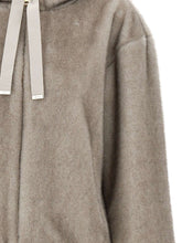 Herno Faux Fur Trim Hooded Grey Coat Grey
