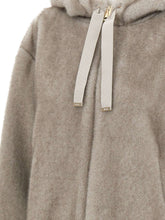 Herno Faux Fur Trim Hooded Grey Coat Grey