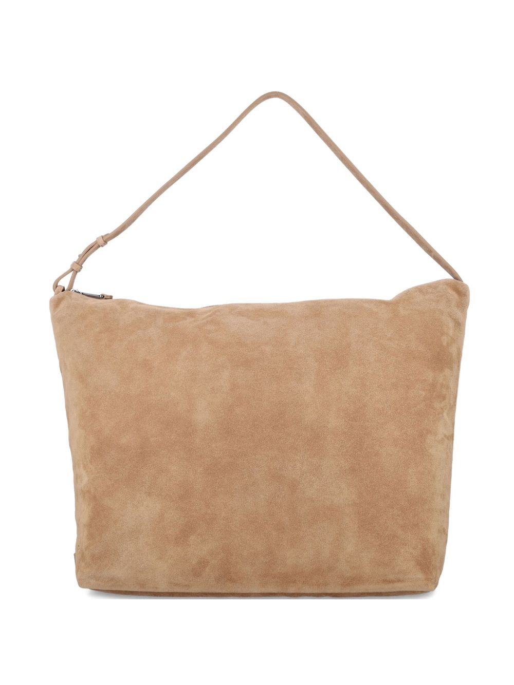 Emporio Armani XL Leather Top Handle Hobo Bag Beige