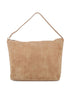 Emporio Armani XL Leather Top Handle Hobo Bag Beige