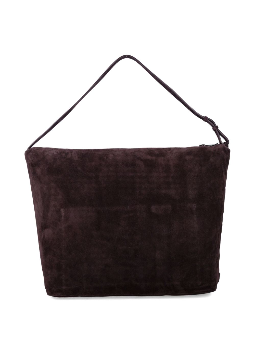 Emporio Armani XL Hobo Split Leather Shoulder Bag Brown