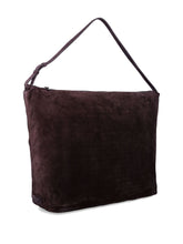 Emporio Armani XL Hobo Split Leather Shoulder Bag Brown