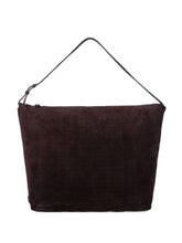Emporio Armani XL Hobo Split Leather Shoulder Bag Brown