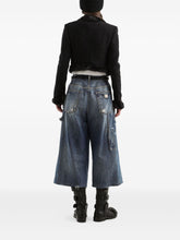Dolce & Gabbana Slim-Fit Distressed Blue Jeans with Logo Plaque Blue