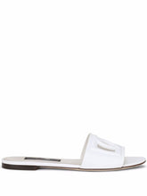Dolce & Gabbana DG Millennials Logo White Leather Sandals White