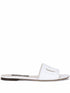 Dolce & Gabbana DG Millennials Logo White Leather Sandals White