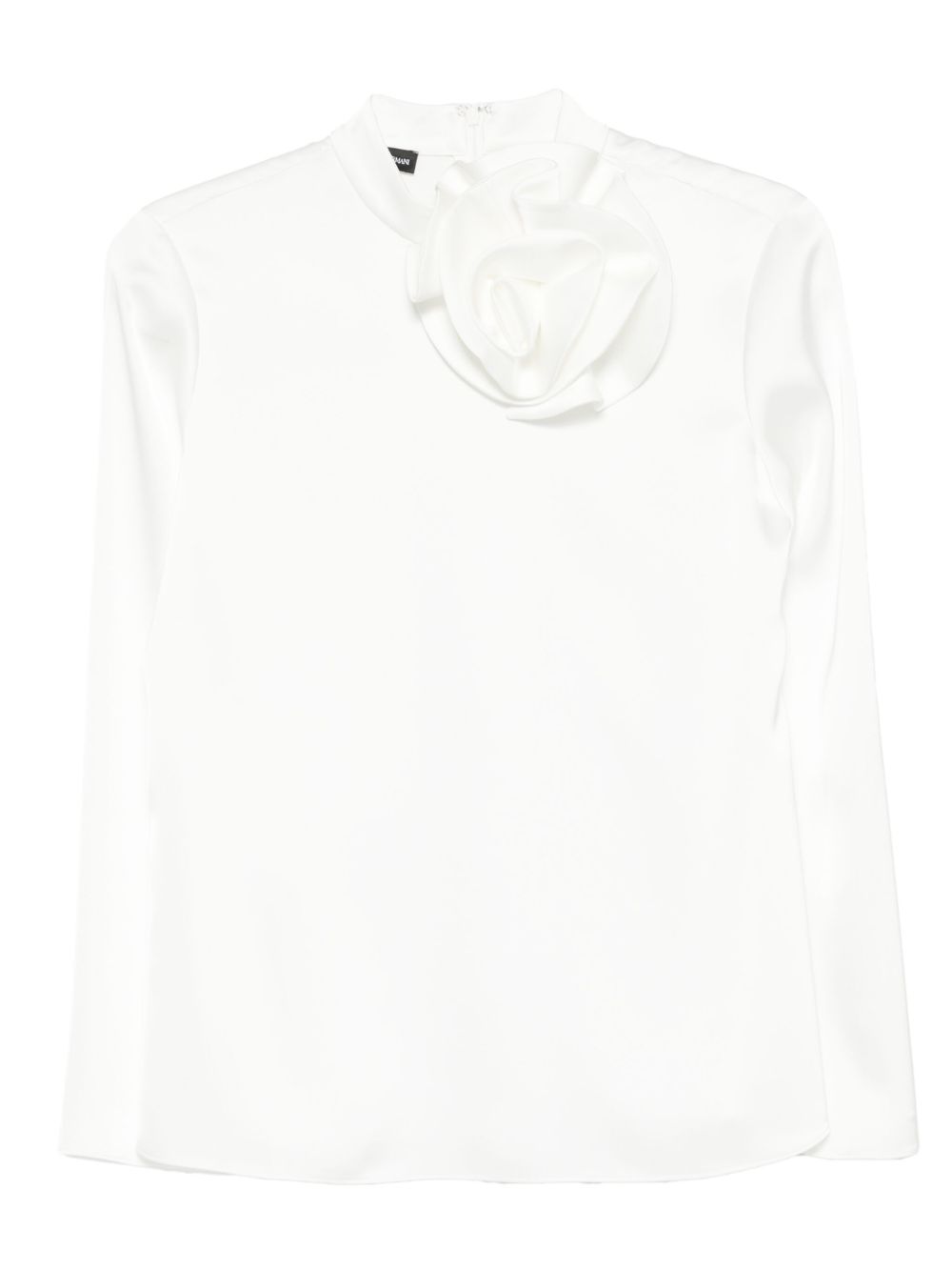 Emporio Armani Crewneck Wool-Blend Sweater White