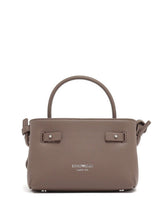 Emporio Armani Small Pebble-Texture Top Handle Handbag Dove Grey