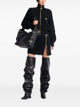 Balmain Tweed Bomber Jacket Black