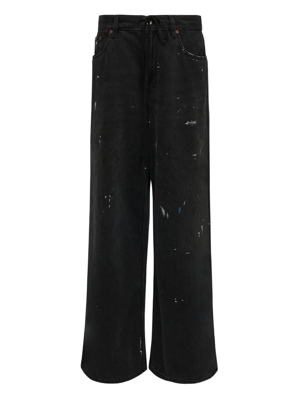 MM6 Maison Margiela Wide-Leg Cotton Denim Jeans Black Black