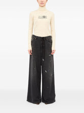 MM6 Maison Margiela Wide-Leg Cotton Denim Jeans Black Black