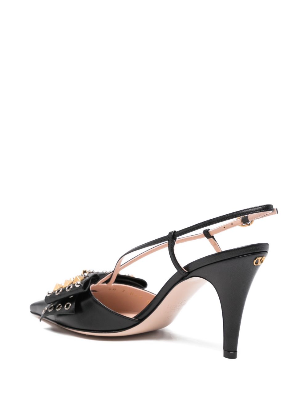 Valentino Garavani With Heel Black Leather Pumps Black