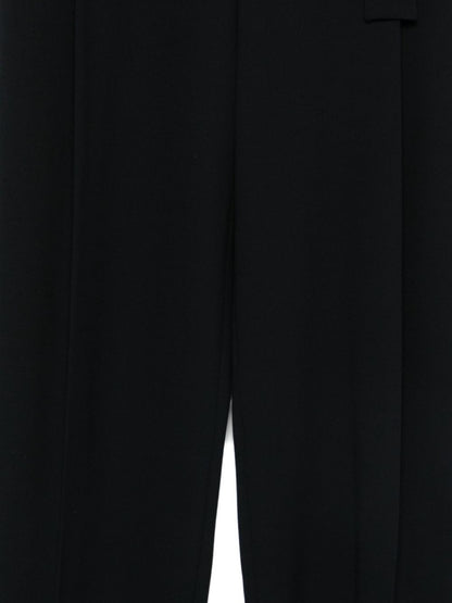 Emporio Armani High-Waisted Virgin Wool Blue Trousers Blue