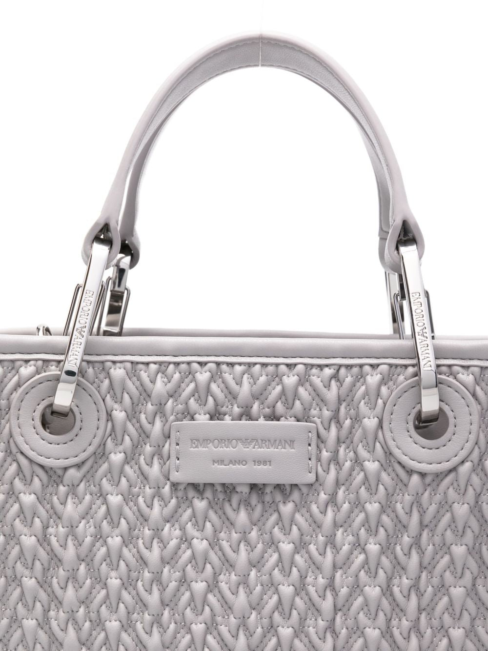 Emporio Armani MyEA Small Grey Woven Shopper Bag Grey