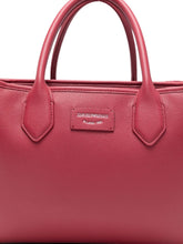Emporio Armani Medium Bordeaux Shopper Tote Bag with Detachable Strap Bordeaux