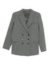 Emporio Armani Single-Breasted Virgin Wool Blazer Grey