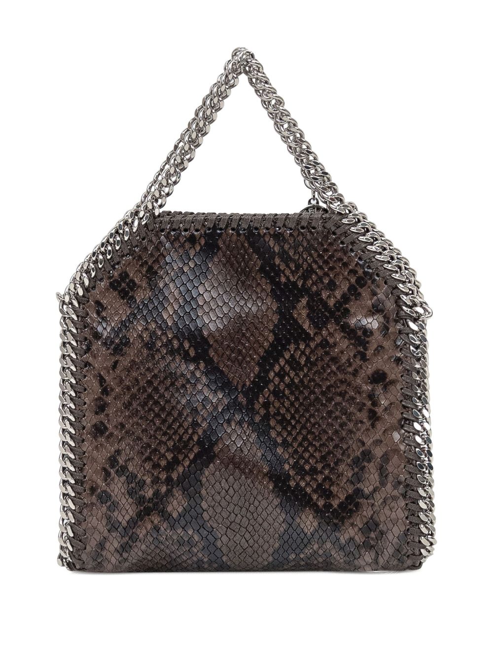 Stella McCartney Falabella Tiny Crossbody Bag with Chain Trim Brown