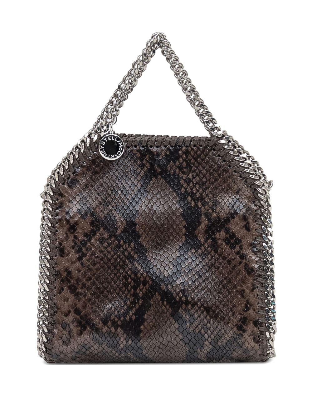 Stella McCartney Falabella Tiny Crossbody Bag with Chain Trim Brown