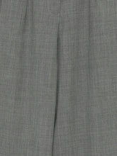 Emporio Armani Cuffed Hem Grey Wool Trousers Grey