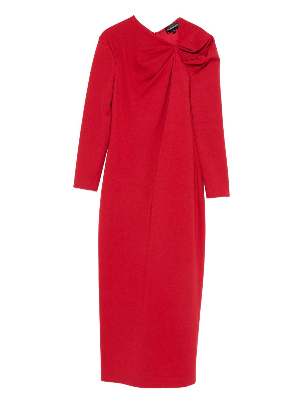 Emporio Armani Midi Viscose Dress Red Red