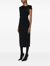 Givenchy Draped One-Shoulder Midi Dress Black