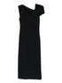 Givenchy Draped One-Shoulder Midi Dress Black