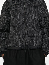 Emporio Armani All-Over Logo Nylon Blouson Jacket Black