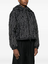 Emporio Armani All-Over Logo Nylon Blouson Jacket Black