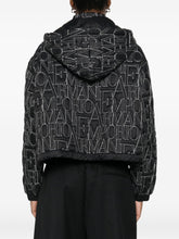 Emporio Armani All-Over Logo Nylon Blouson Jacket Black