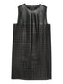 Emporio Armani Long Black Crepe Dress with Draped Detailing - Black