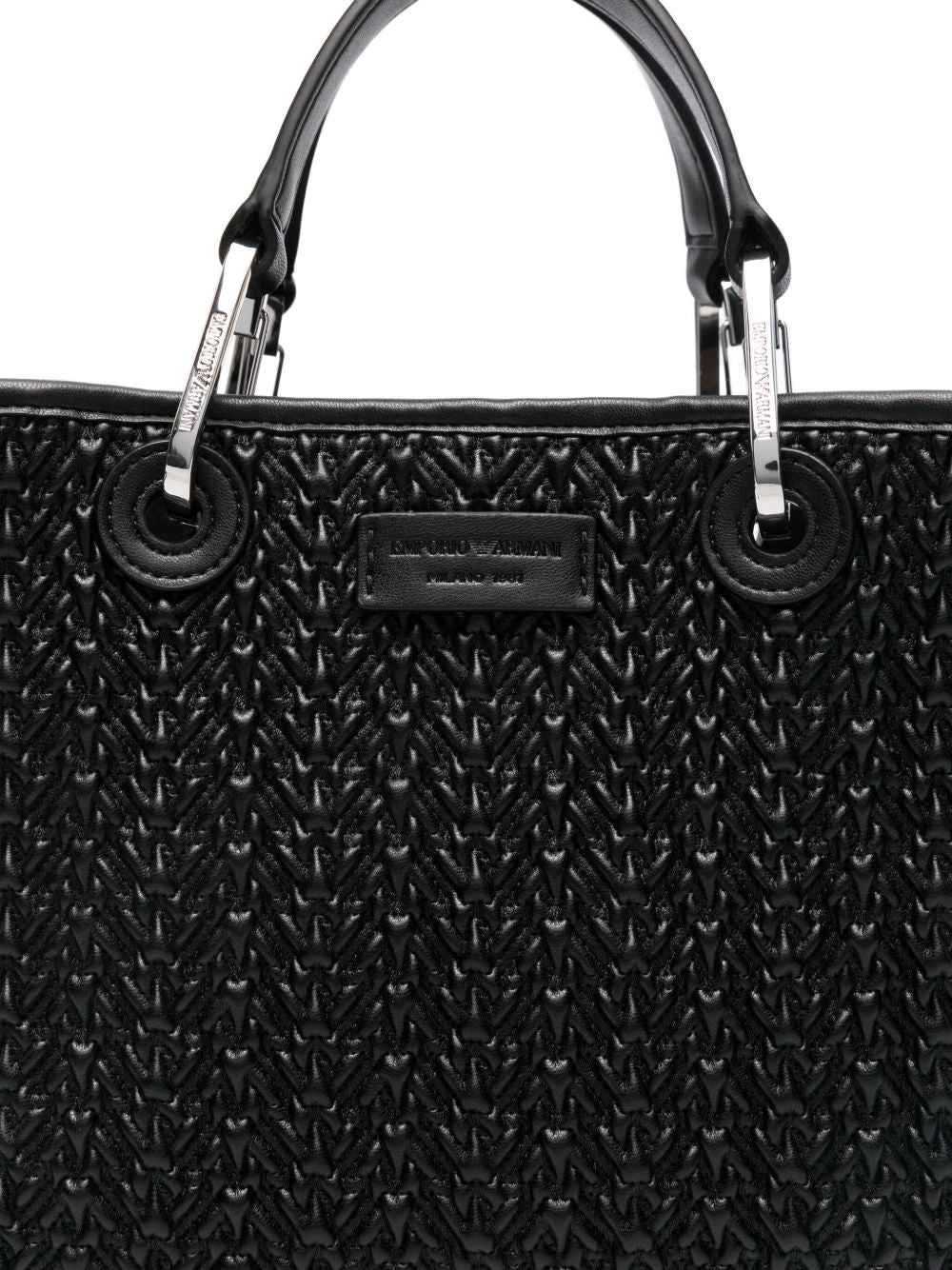 Emporio Armani MyEA Woven Small Shopper Bag Black