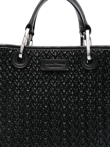 Emporio Armani MyEA Woven Small Shopper Bag Black